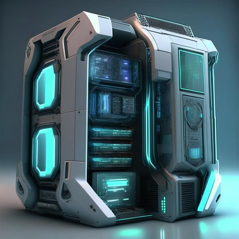 Futuristic sci-fi PC system unit by Pickgameru on DeviantArt
