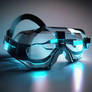 Futuristic Sci-fi VR glasses
