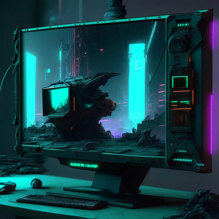 Futuristic Desktop Computer