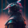 Futuristic sci-fi samurai