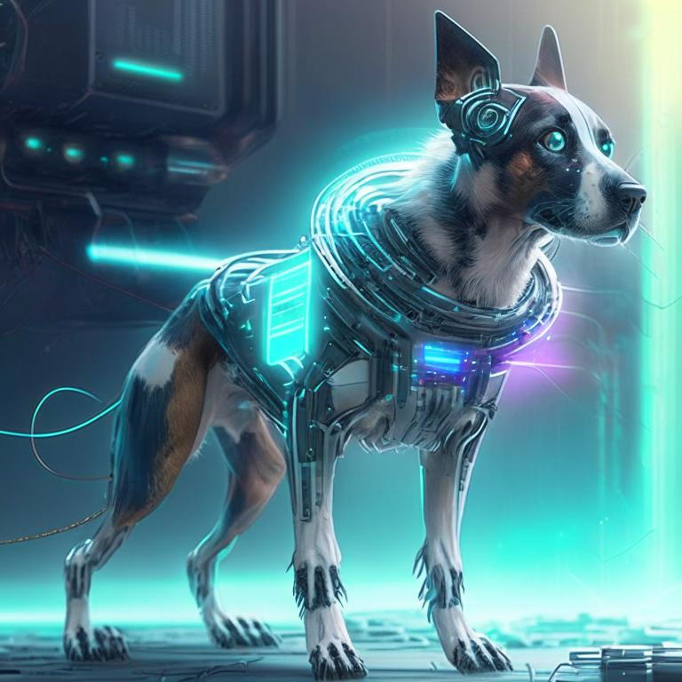 Futuristic sci-fi dog by Pickgameru on DeviantArt