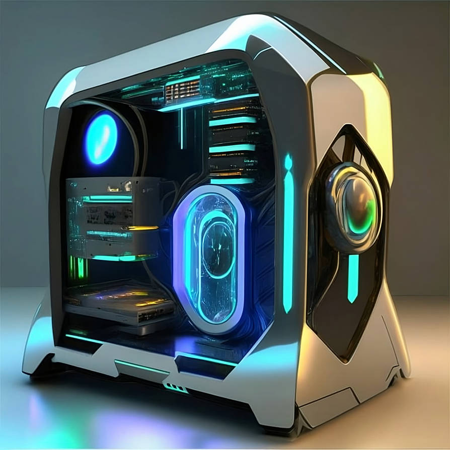 Futuristic sci-fi PC system unit by Pickgameru on DeviantArt