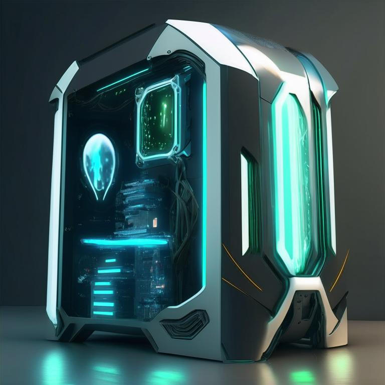 Futuristic sci-fi PC system unit by Pickgameru on DeviantArt