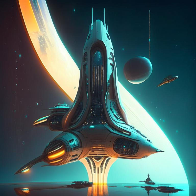 Futuristic sci-fi space rocket by Pickgameru on DeviantArt