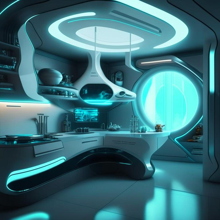Futuristic sci-fi kitchen by Pickgameru on DeviantArt