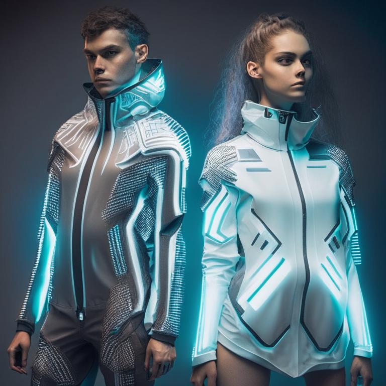 Futuristic sci-fi male and female clothes by Pickgameru on DeviantArt
