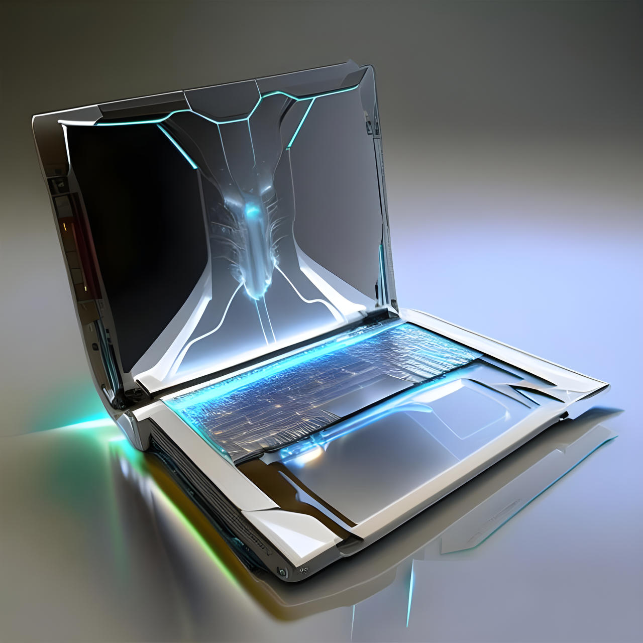 Futuristic Portable Computer Futuristic sci-fi laptop by Pickgameru on DeviantArt