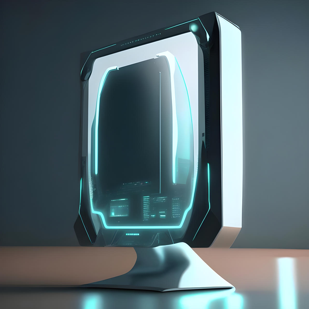 Futuristic sci-fi PC monitor by Pickgameru on DeviantArt