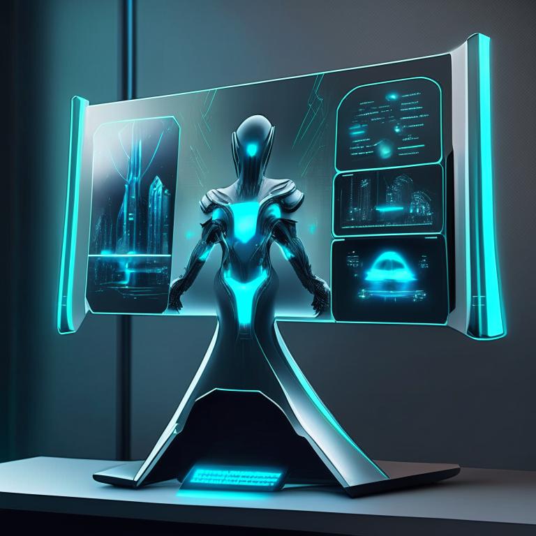 Futuristic sci-fi PC monitor by Pickgameru on DeviantArt