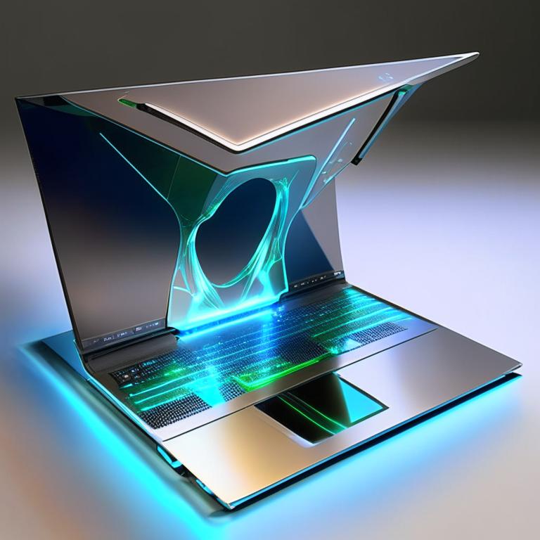 Futuristic Portable Computer Futuristic sci-fi laptop by Pickgameru on DeviantArt