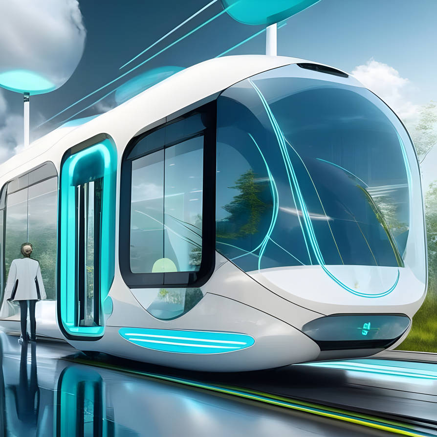 Futuristic tram by Pickgameru on DeviantArt