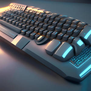 Futuristic PC keyboard