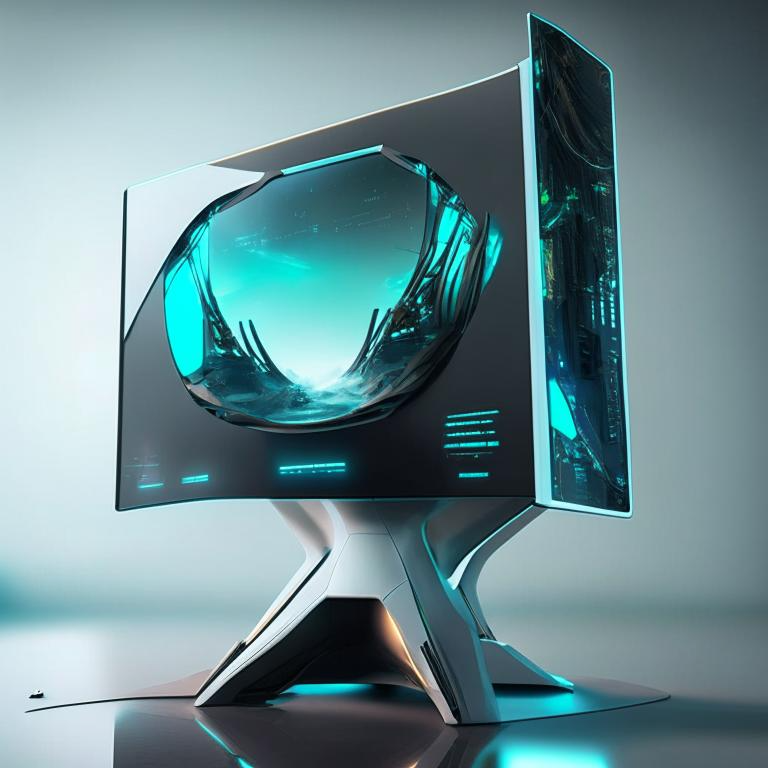 Futuristic Desktop Computer