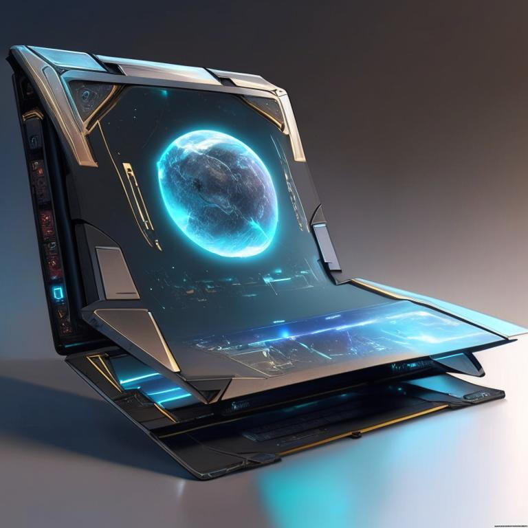 Futuristic Portable Computer Futuristic laptop by Pickgameru on DeviantArt
