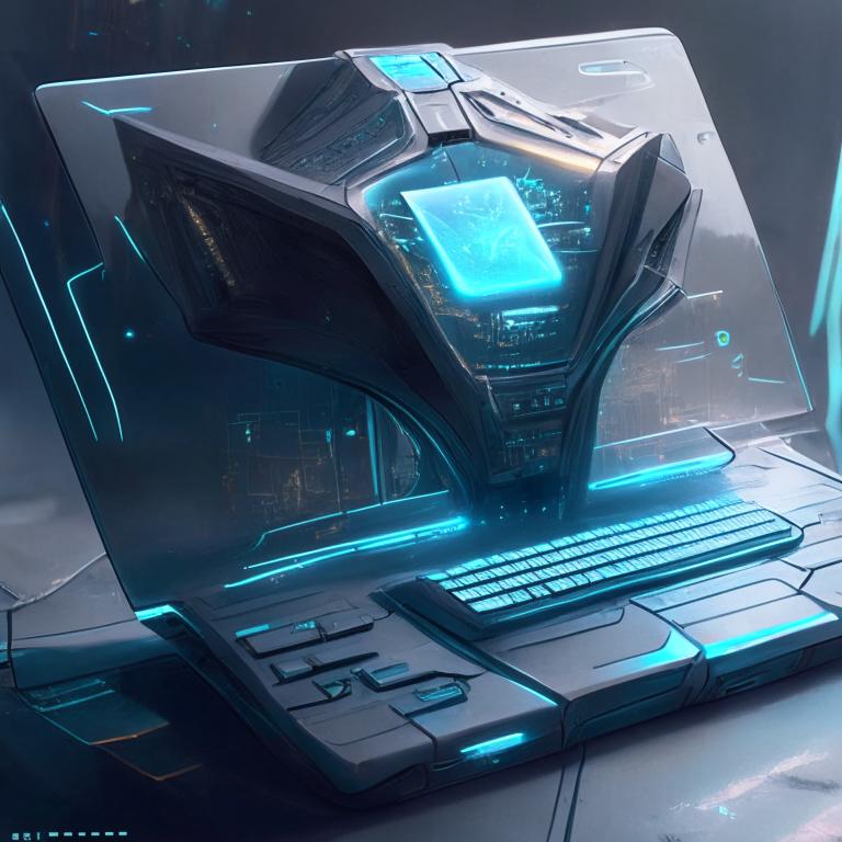 Futuristic Portable Computer Futuristic laptop by Pickgameru on DeviantArt