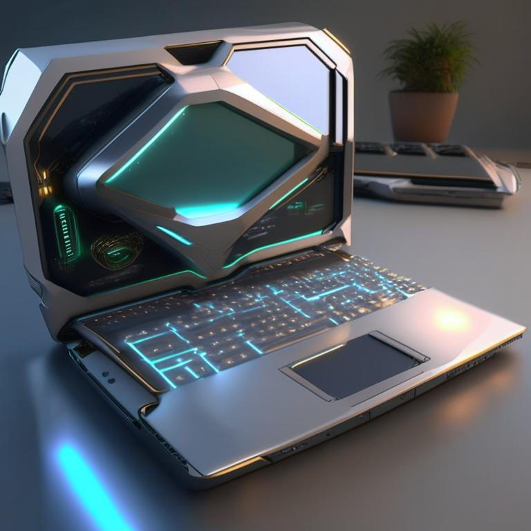 Futuristic Portable Computer Futuristic laptop by Pickgameru on DeviantArt