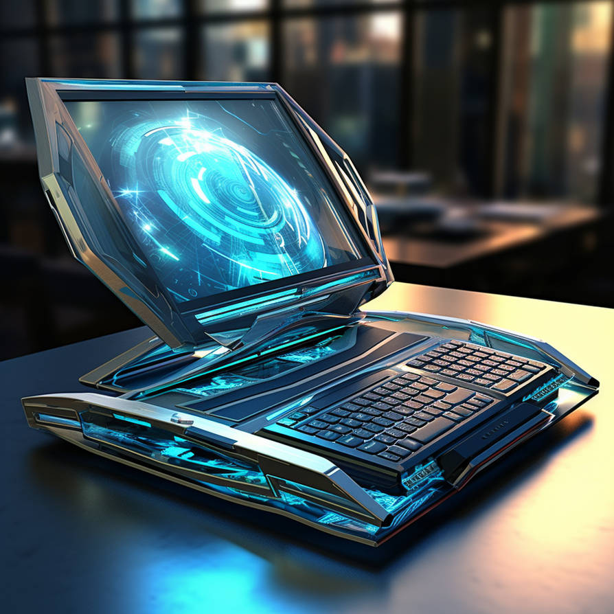 Futuristic Portable Computer Futuristic laptop by Pickgameru on DeviantArt