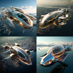 Futuristic passenger aircraft