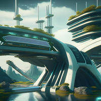 Futuristic bridge