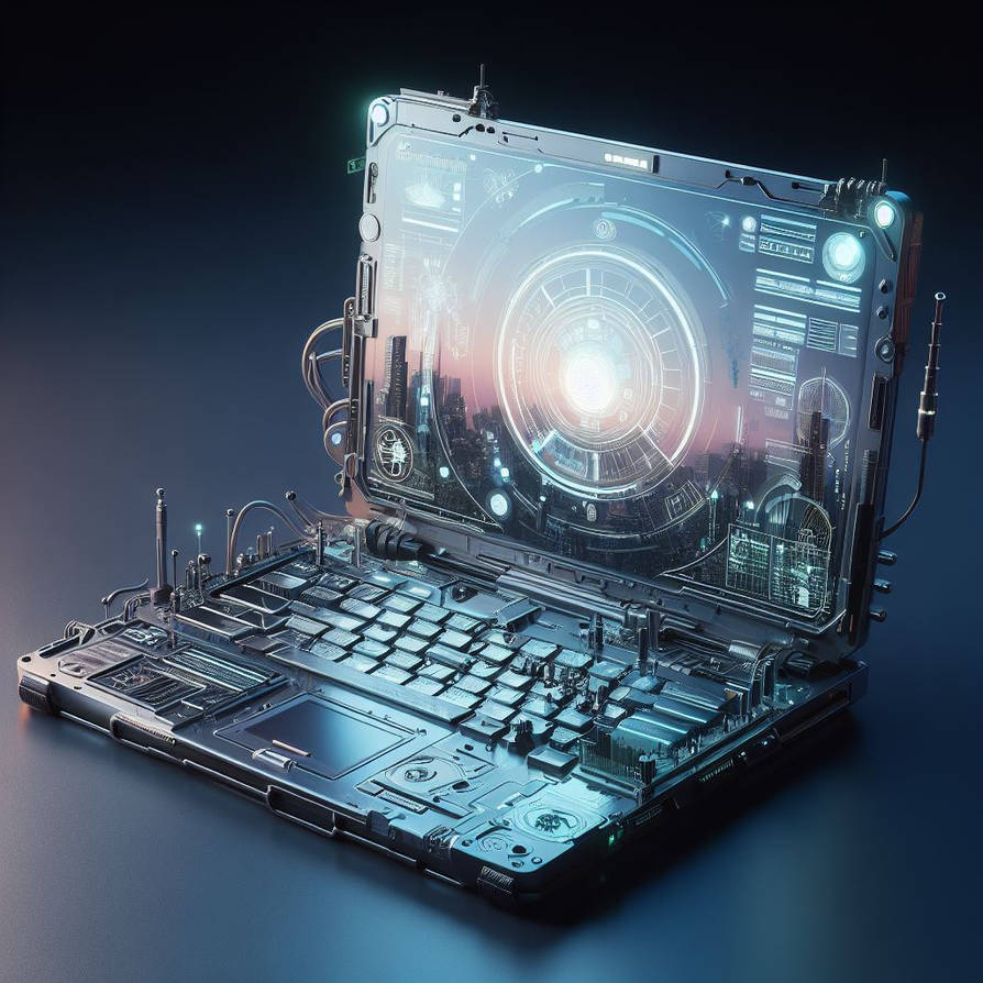 Futuristic Portable Computer Futuristic laptop by Pickgameru on DeviantArt
