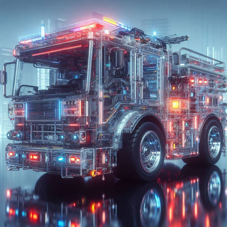 Deviantart Fire Engine Postcyberpunk fire truck by Pickgameru on DeviantArt