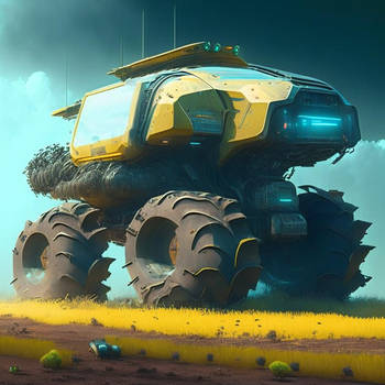 Futuristic tractor