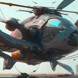 Futuristic helicopter