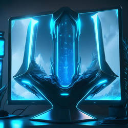 Futuristic PC monitor