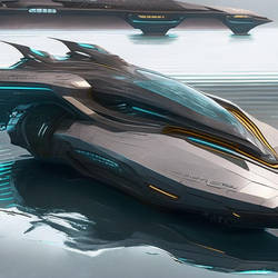 Futuristic speedboat