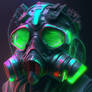 Futuristic gas mask