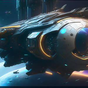 Futuristic spaceship