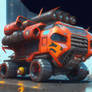 Futuristic fire truck