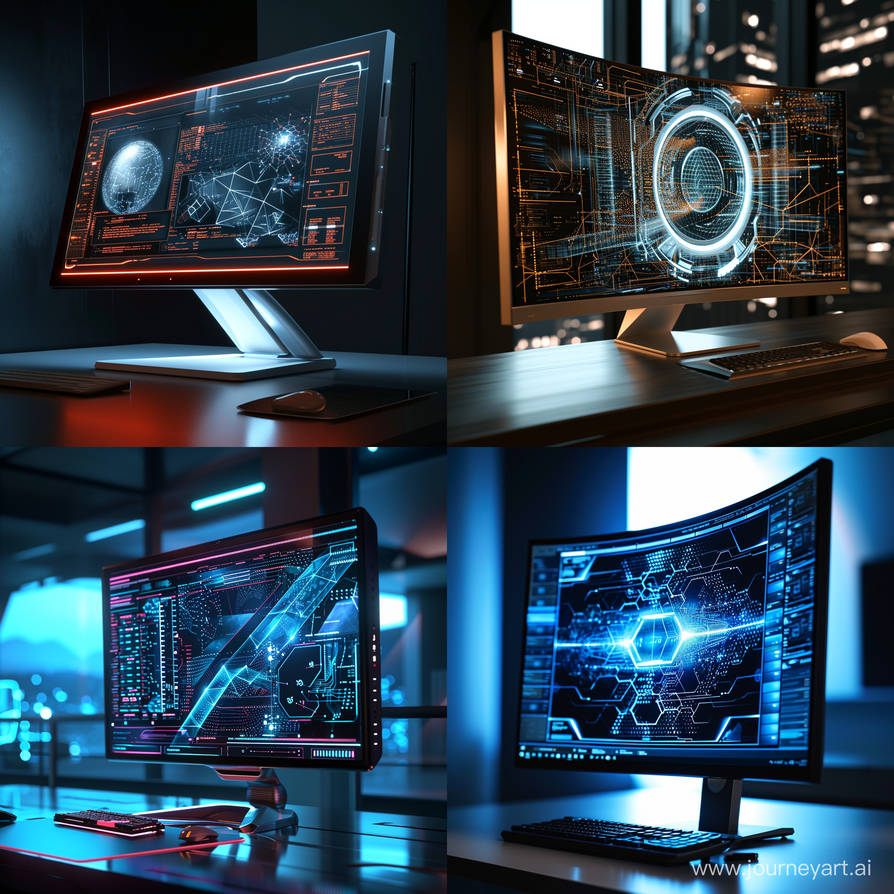 Futuristic Style Computer Futuristic PC monitor by Pickgameru on DeviantArt
