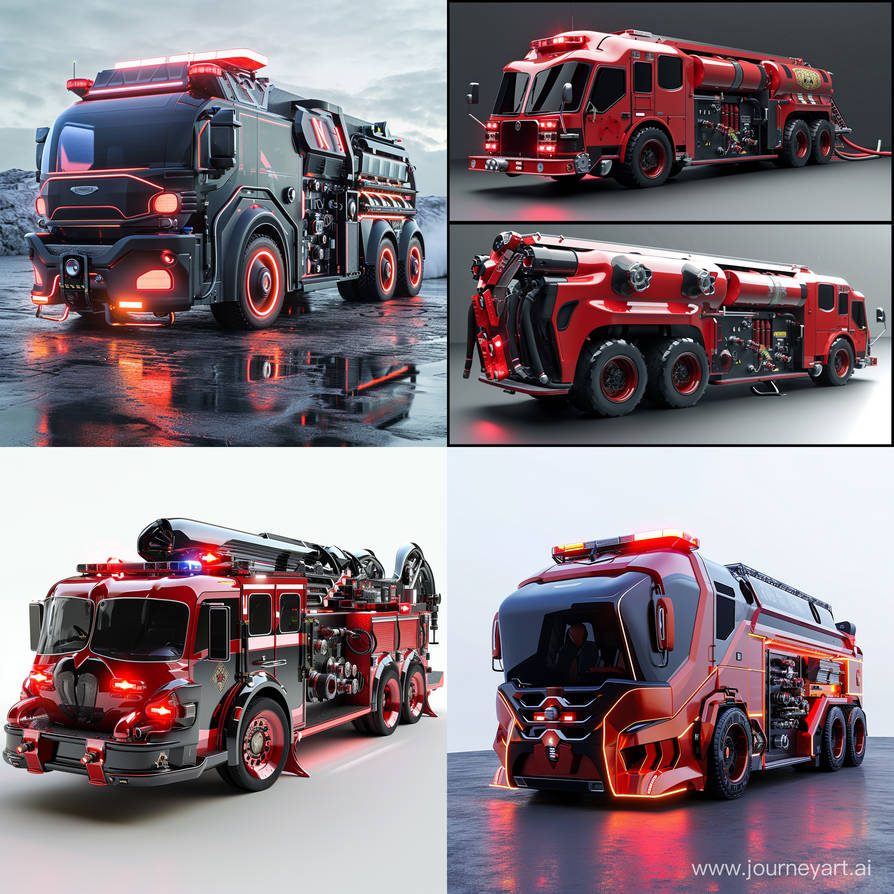 Futuristic fire truck by Pickgameru on DeviantArt