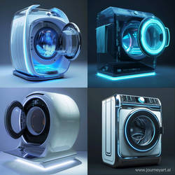 Futuristic washing machine