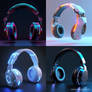 Futuristic PC headphones