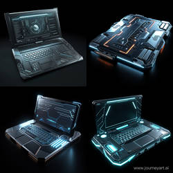 Futuristic laptop