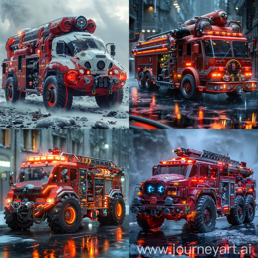 Futuristic sci-fi fire truck by Pickgameru on DeviantArt