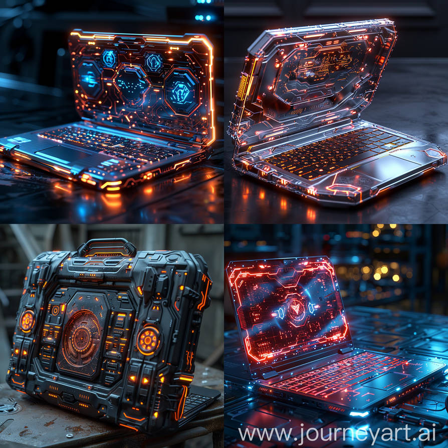 Futuristic Portable Computer Futuristic sci-fi laptop by Pickgameru on DeviantArt