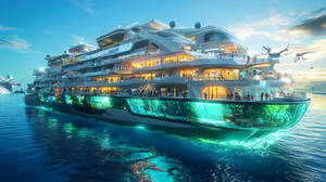 Futuristic cruise ship