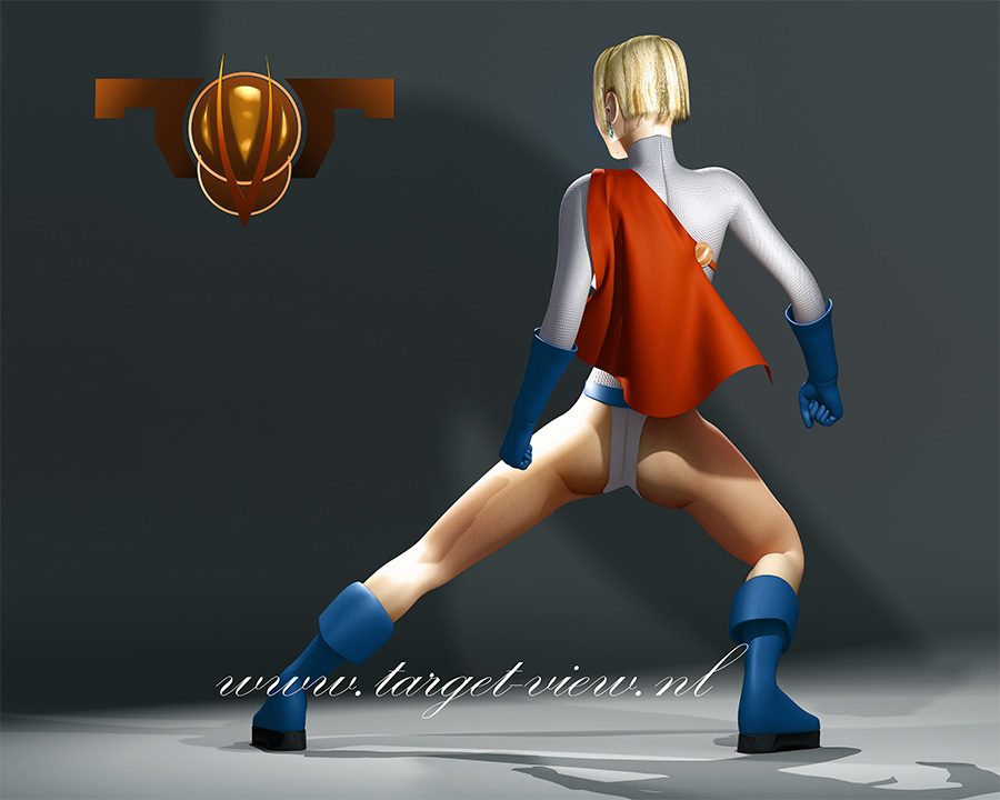 Powergirl 3D model p2