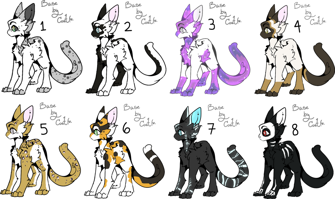 Warrior Cat base f2u by CoatlCuddles on DeviantArt