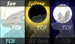 YCH - Sun, Eclipse, and Moon [Open] by Quietly-Draws