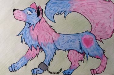 Anime Wolf- Cotton Candy