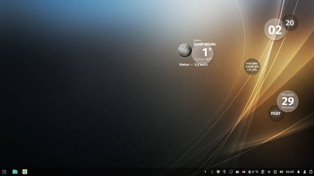 my ConkyBubbles with LinuxMint Theme