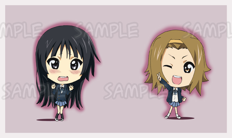 K-ON Keychains Mio and Ritsu