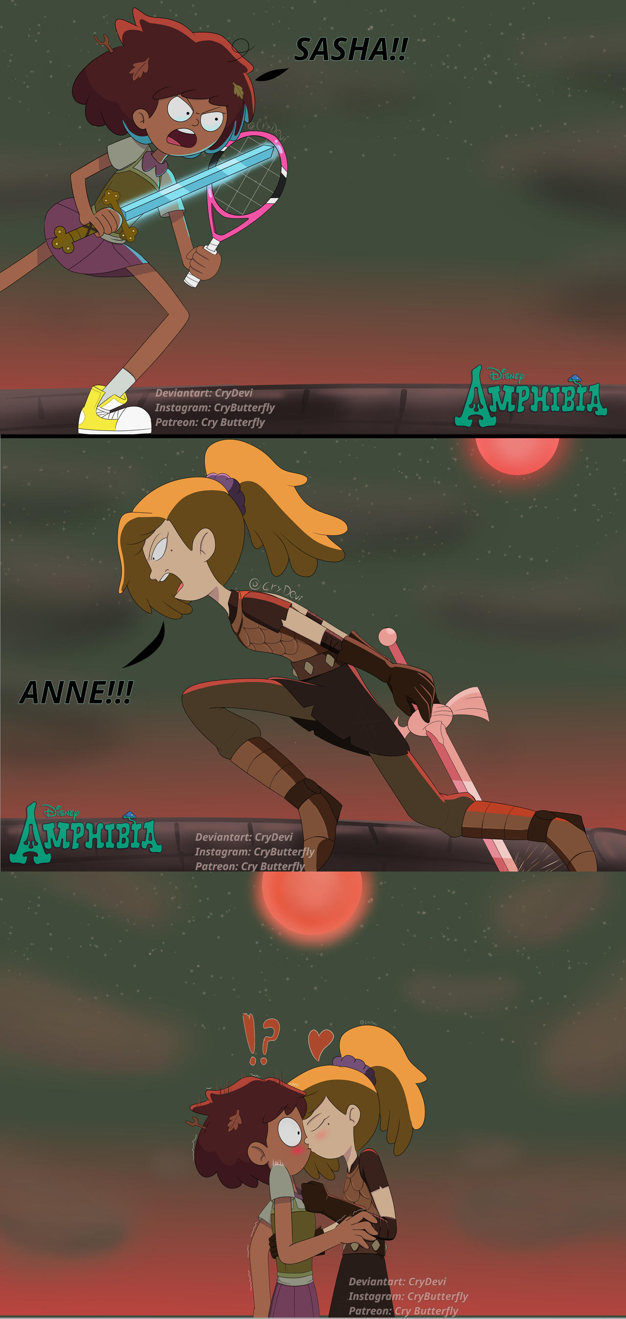 Sasha x Anne(Amphibia) by CryDevi on DeviantArt