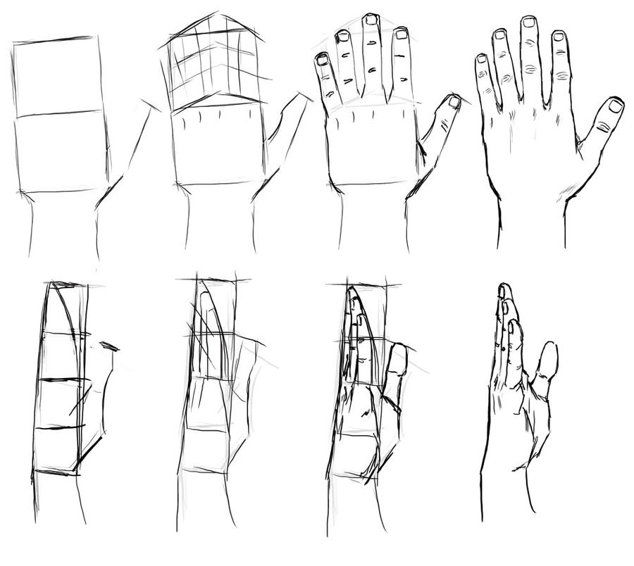 Square Hand Drawing Tutorials Hand Tutorial 2 by MasterSS on DeviantArt