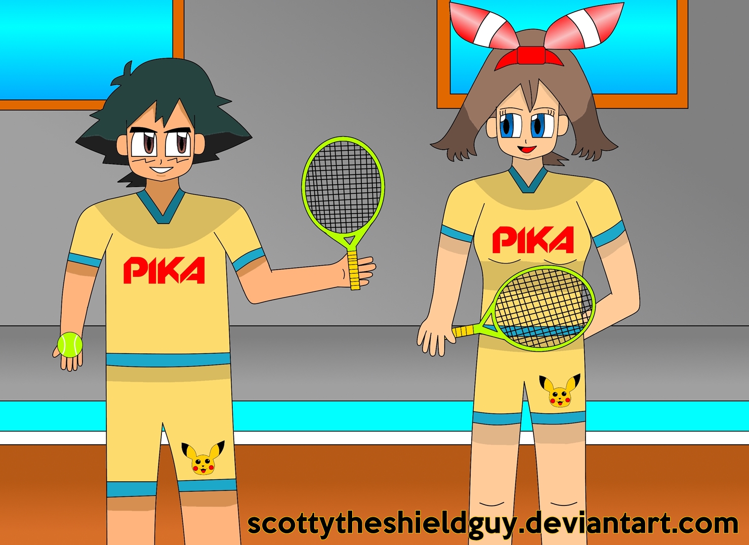 Ash and may Get's Play Tennis