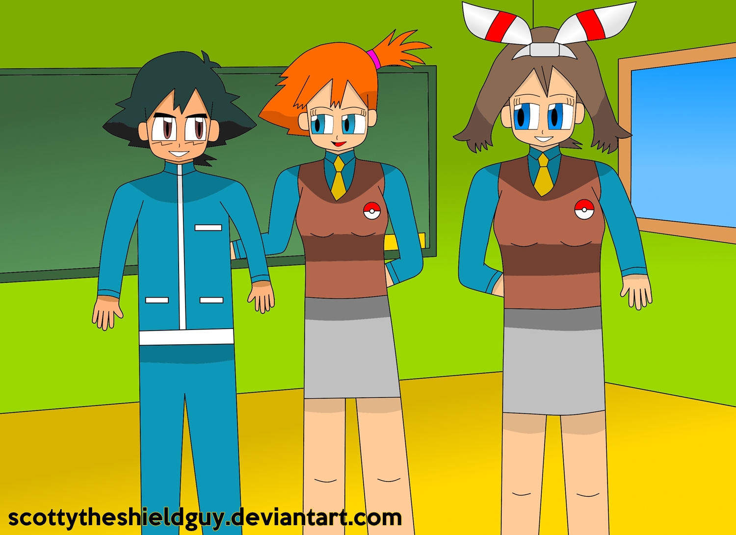 Ash, Misty and May get's another School Insider